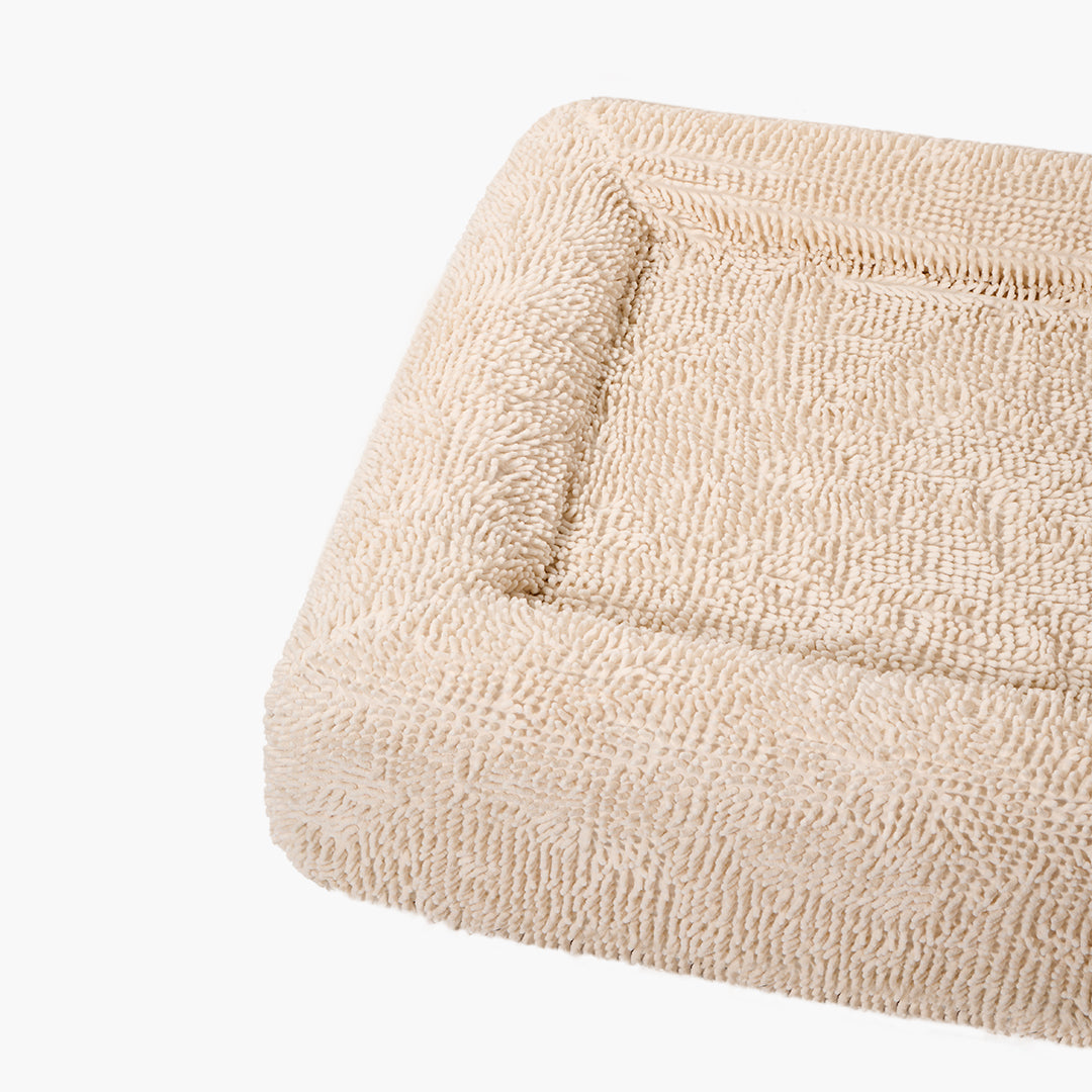 Plush Nap Easy Fit Dog Bed Cover - Cream