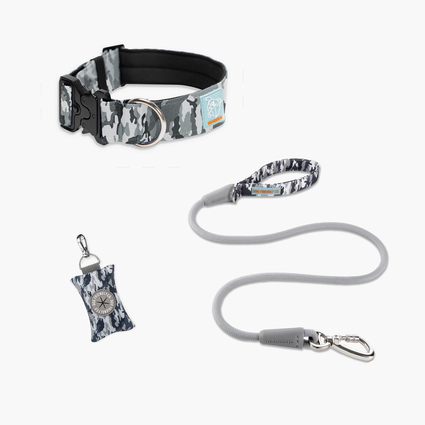 Collar Walk Set - Grey Camo